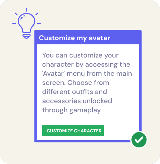 Automate account recovery, bug reports, and in-game help