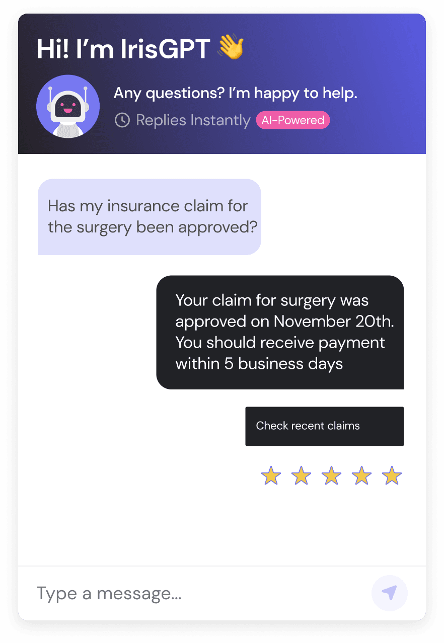 HIPAA-compliant AI chatbot for healthcare customer support